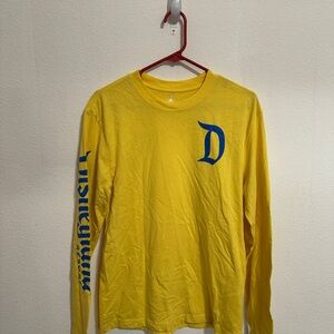 Disneyland Adult Long Sleeve Medium Yellow Shirt